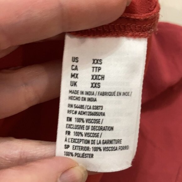 AMERICAN Eagle Red Embroidered Cami Tank Dress - Picture 15 of 15